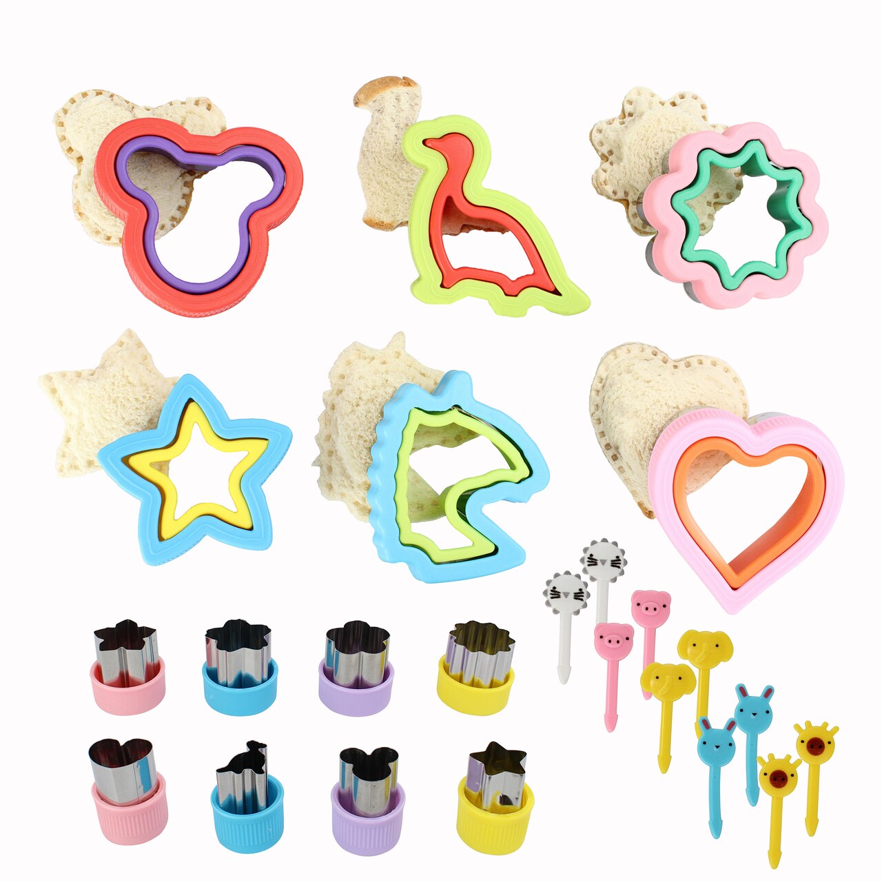 7Penn Cookie and Crust Cutter Set 24-Piece Sandwich Sealer and Cutter Set